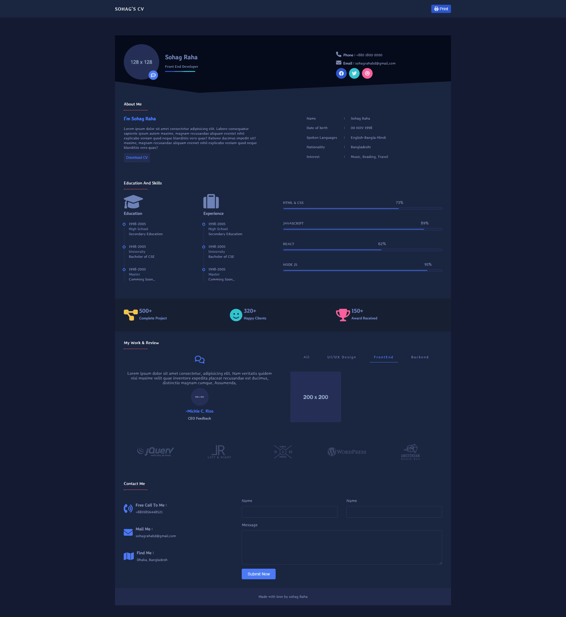 Modern CV