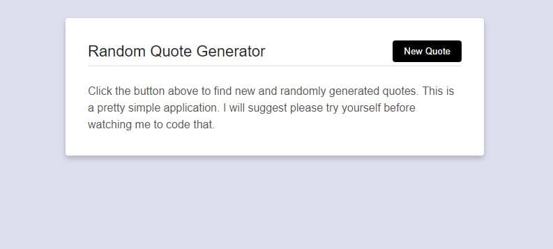 Random Quote Generator